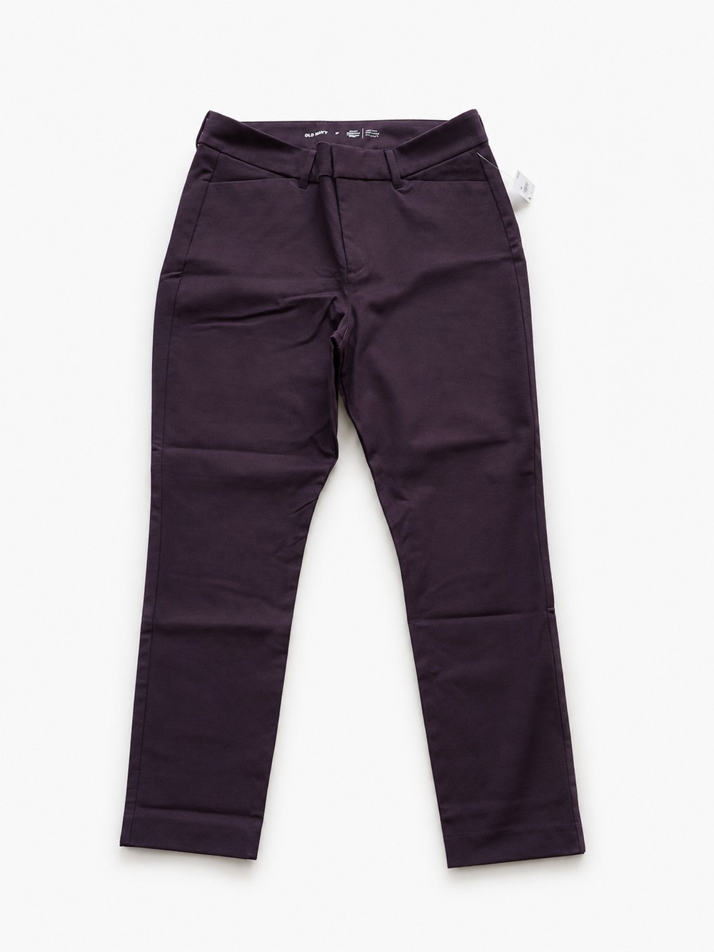 Old Navy Pixie Skinny Ankle Pants Women's Size 12 Burgundy Plum Stretch Office